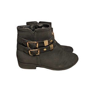 Black Suede Buckles Booties - Women’s Sz 8.5